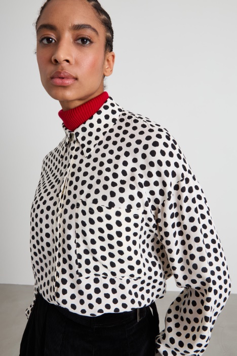 Camicia in crépe di viscosa