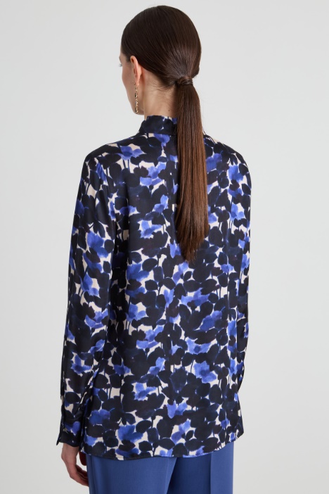 Camicia in raso a fantasia