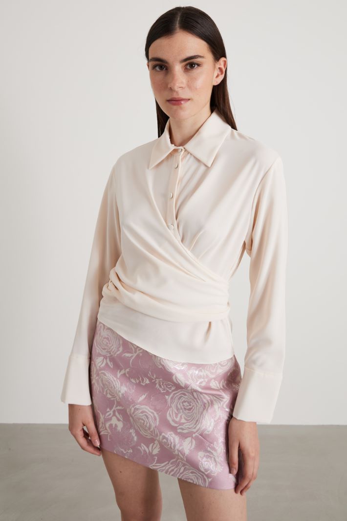 Double-faced georgette shirt Intrend - 4