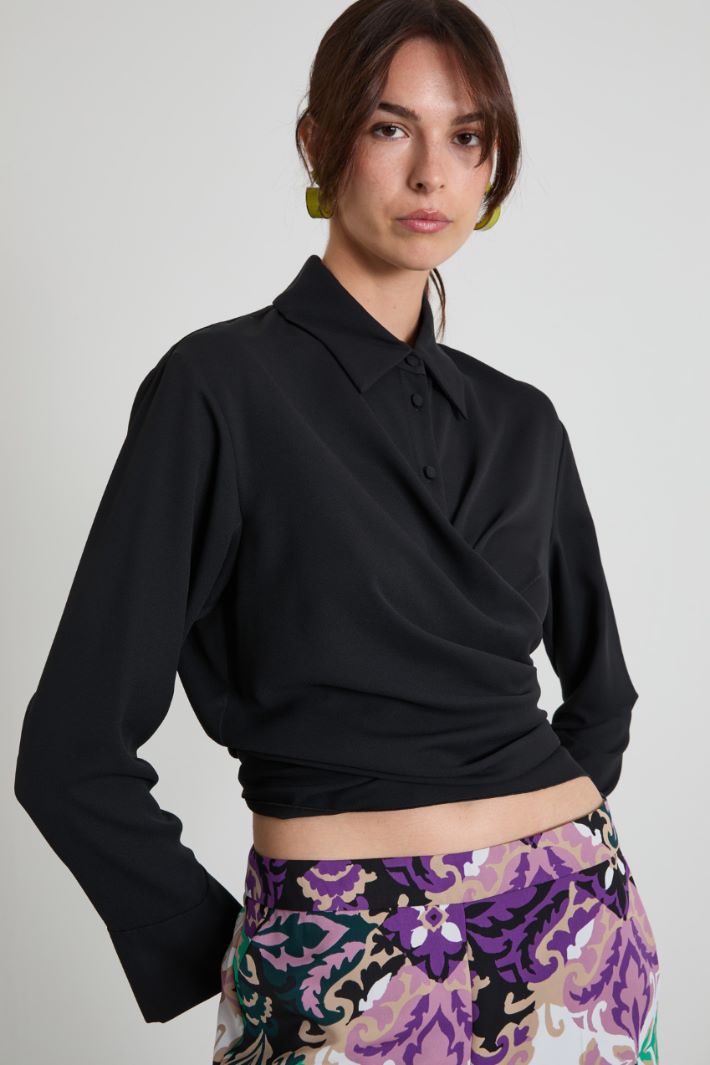 Double-faced georgette shirt Intrend - 4
