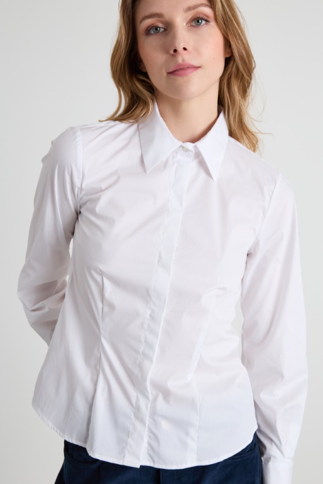 Camisa de popelina ajustada