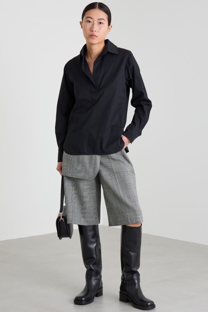 Camisa de sarga de algodón Intrend - 3