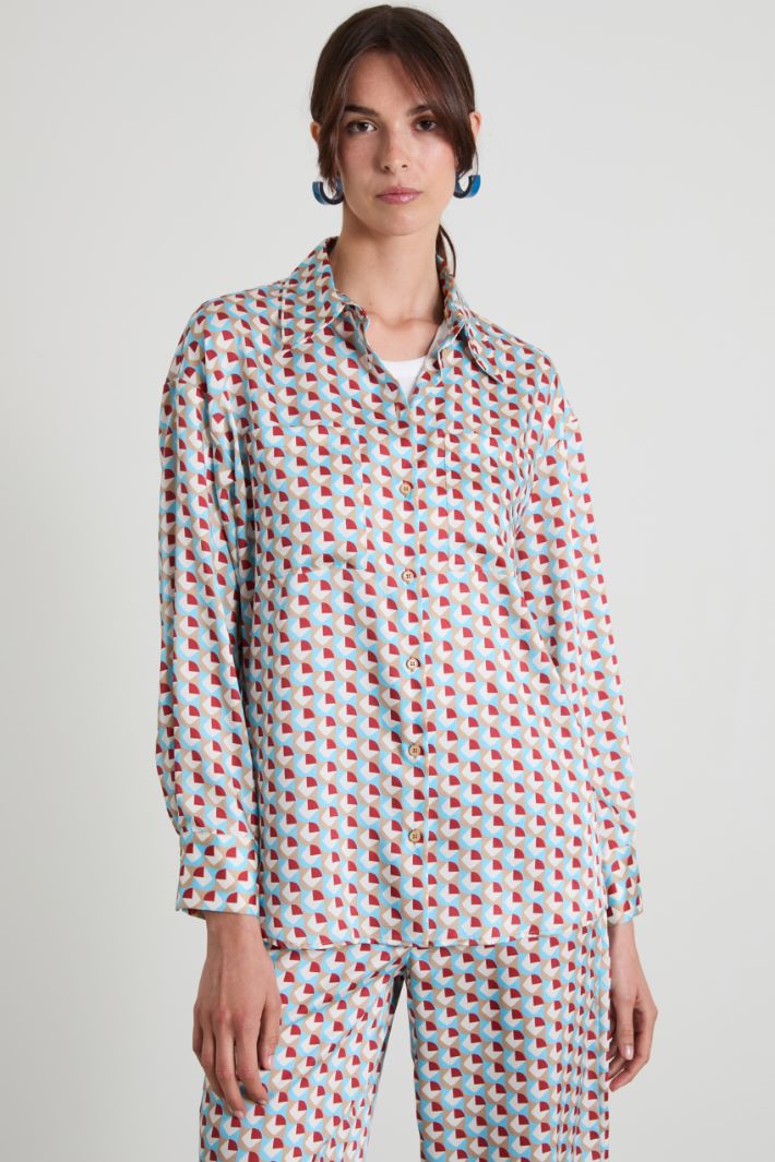 Patterned twill shirt Intrend