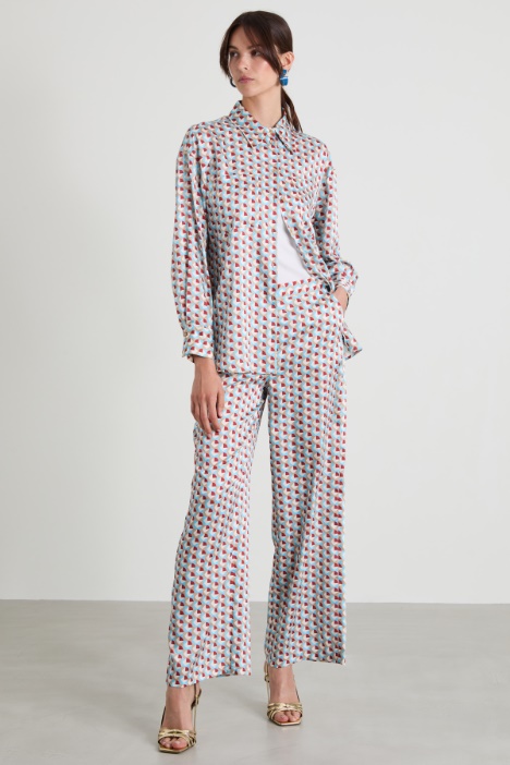 Patterned twill shirt Intrend