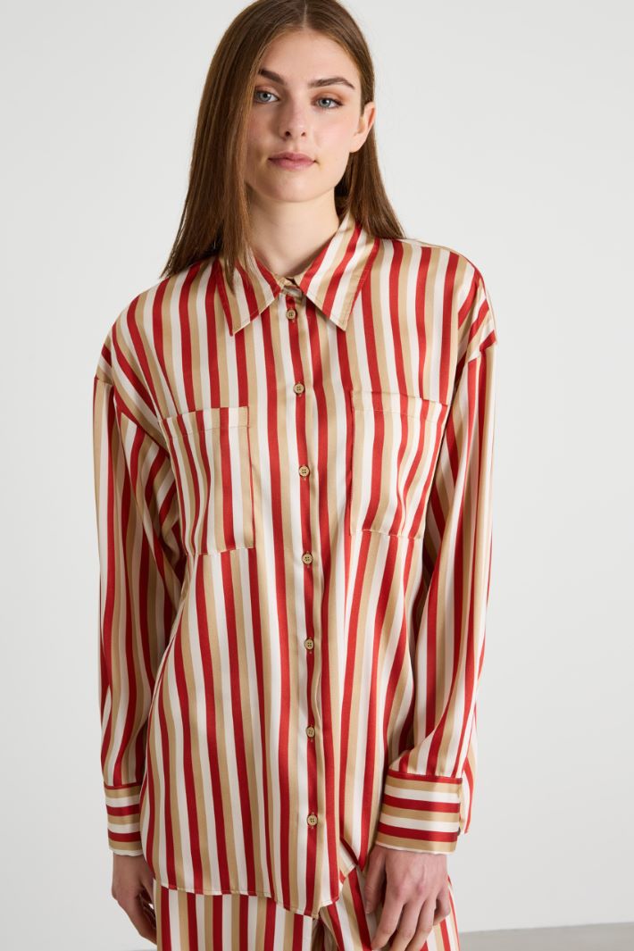 Patterned twill shirt Intrend
