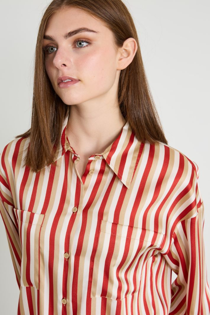 Patterned twill shirt Intrend - 4