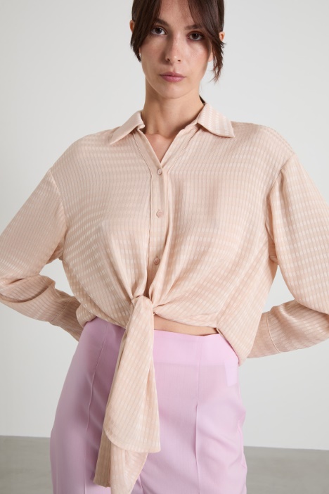 Camicia in tessuto fluido