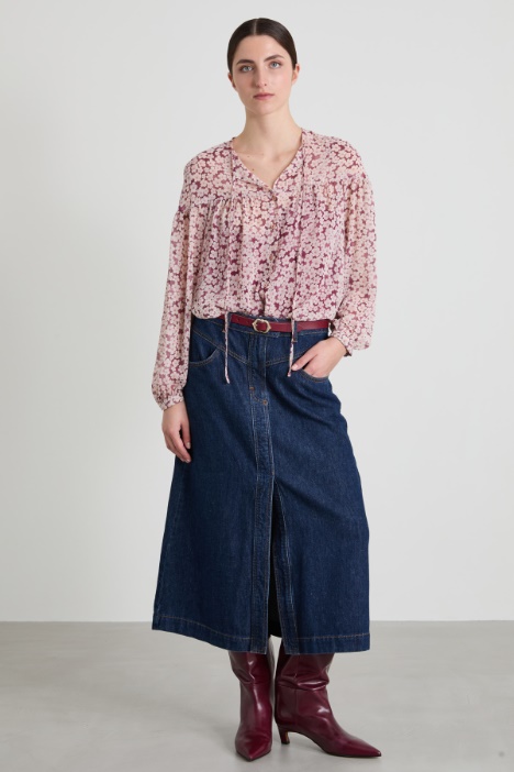 Floral crepon shirt Intrend