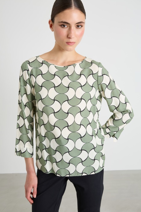 Geometric-patterned blouse Intrend