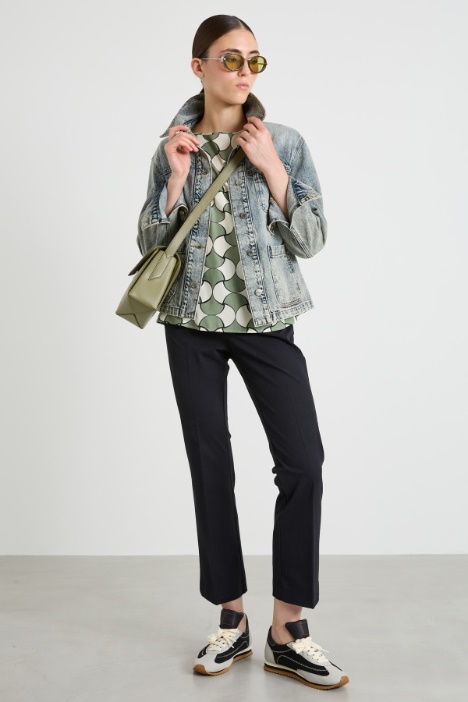 Geometric-patterned blouse Intrend