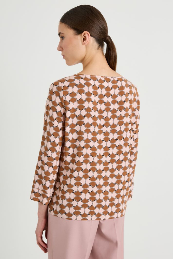 Geometric-patterned blouse Intrend - 2
