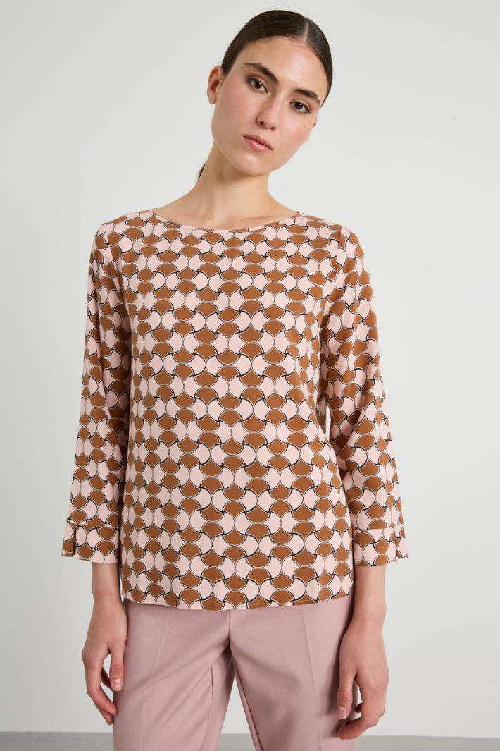 Geometric-patterned blouse Intrend