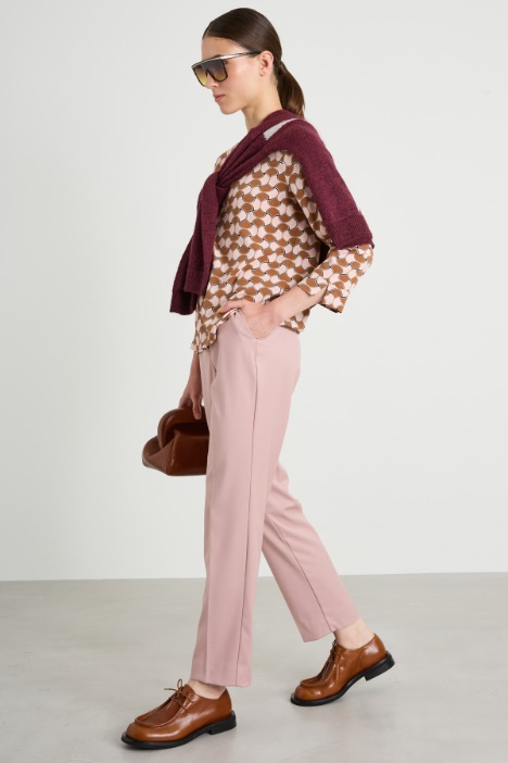 Geometric-patterned blouse Intrend