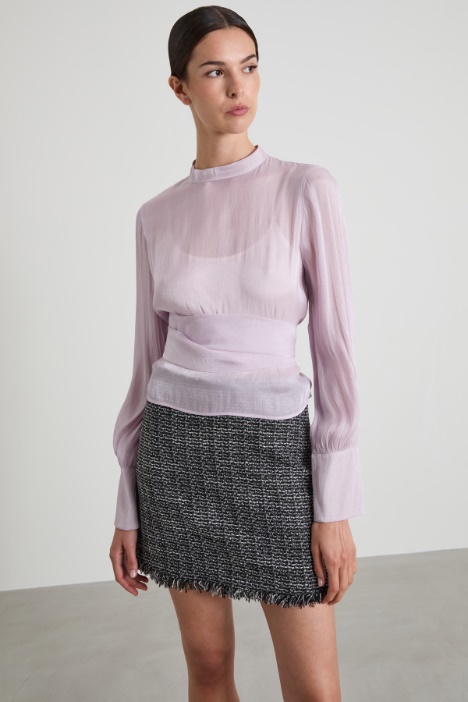 Crepon lamé blouse Intrend