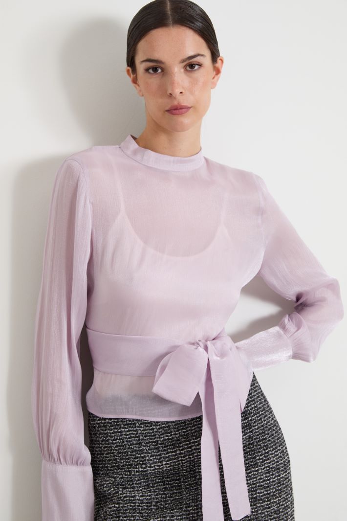 Crepon lamé blouse Intrend - 4