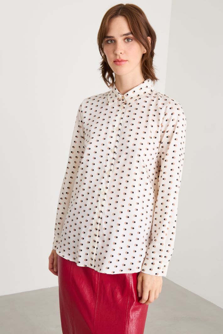 Camicia in twill a fantasia Intrend - 2