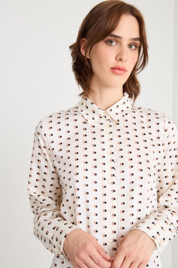 Camicia in twill a fantasia Intrend - 3