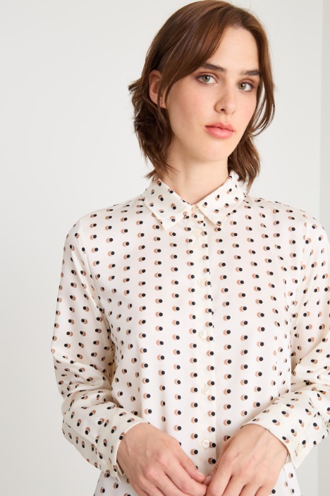 Camicia in twill a fantasia