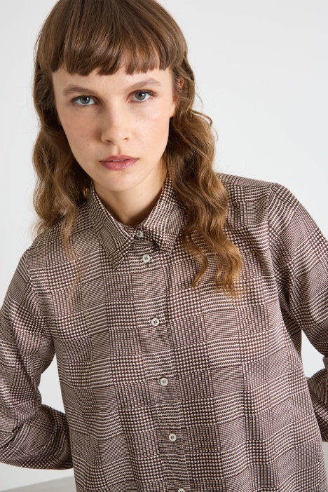 Camicia in twill a fantasia