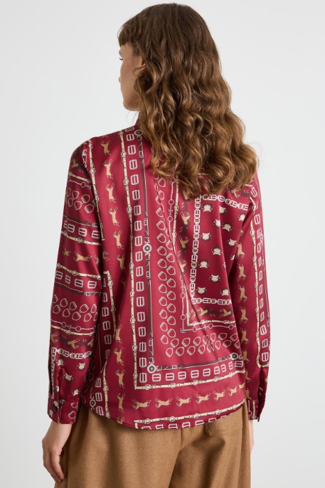 Camicia in twill a fantasia