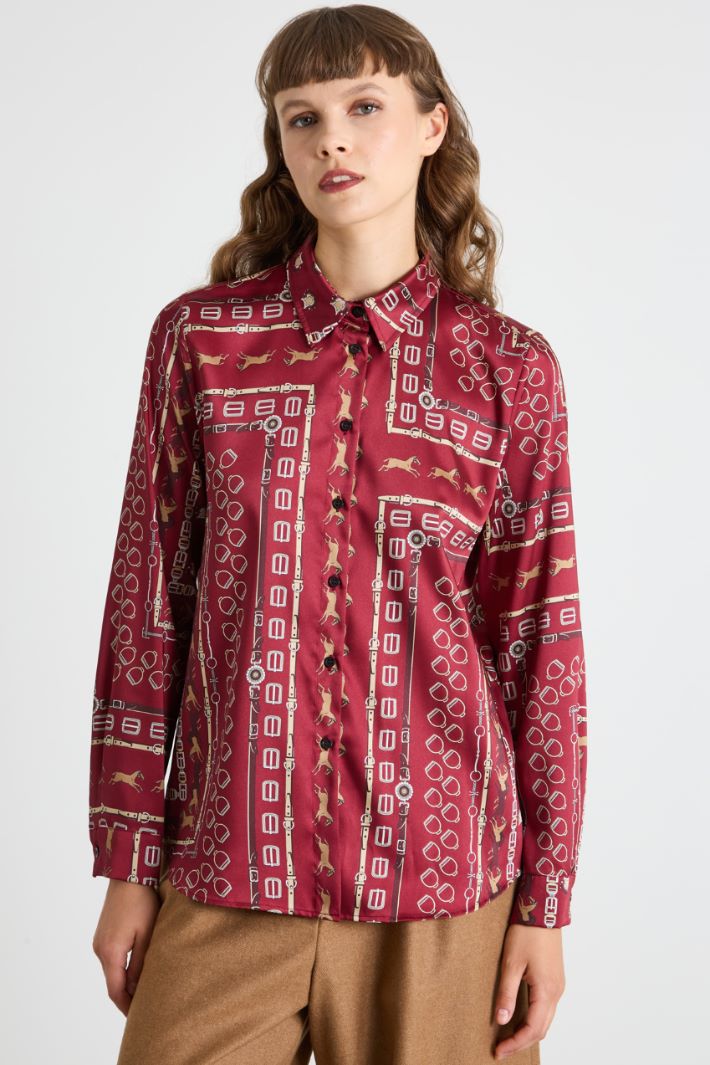 Patterned twill shirt Intrend - 2