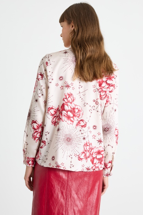 Camicia in twill a fantasia