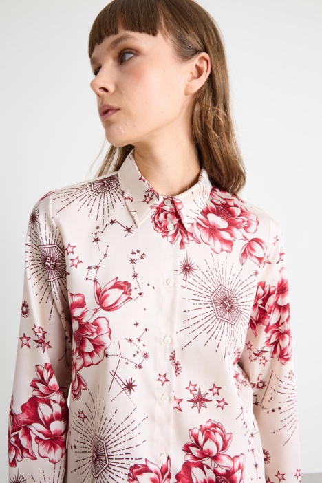 Camicia in twill a fantasia