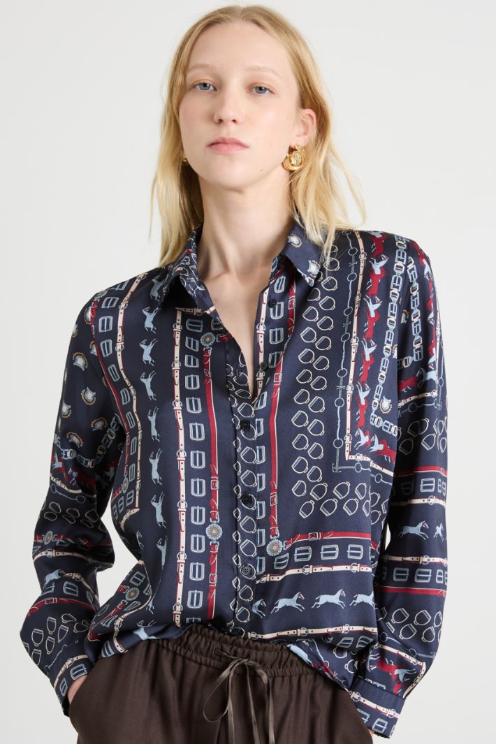 Camisa de sarga estampada