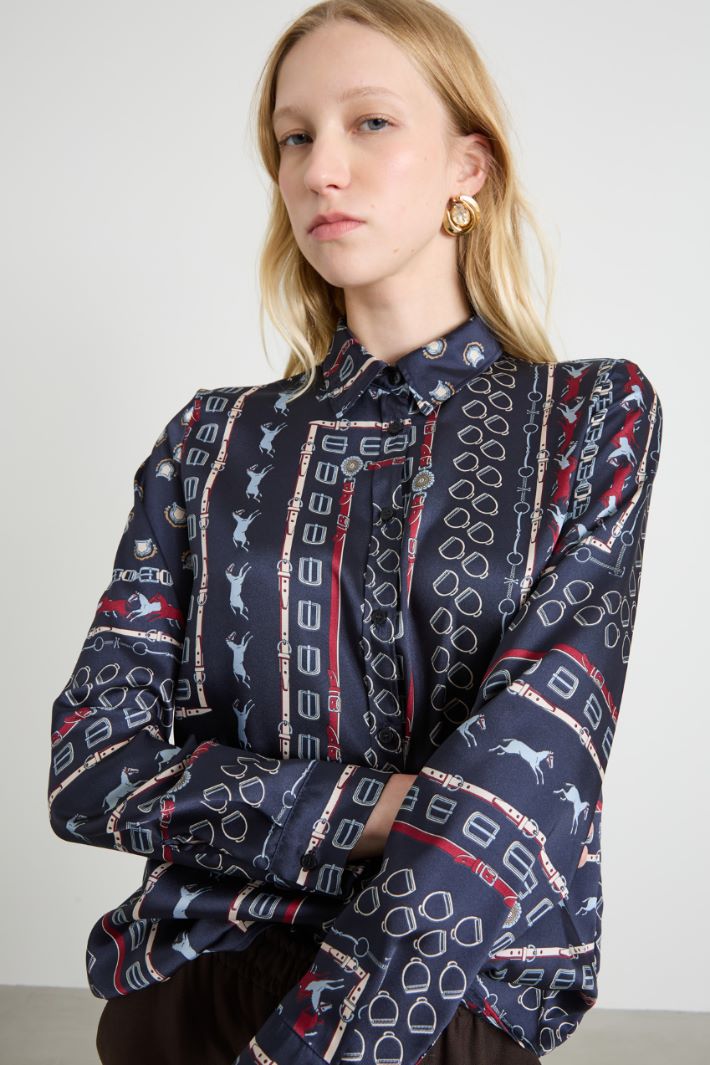 Camisa de sarga estampada