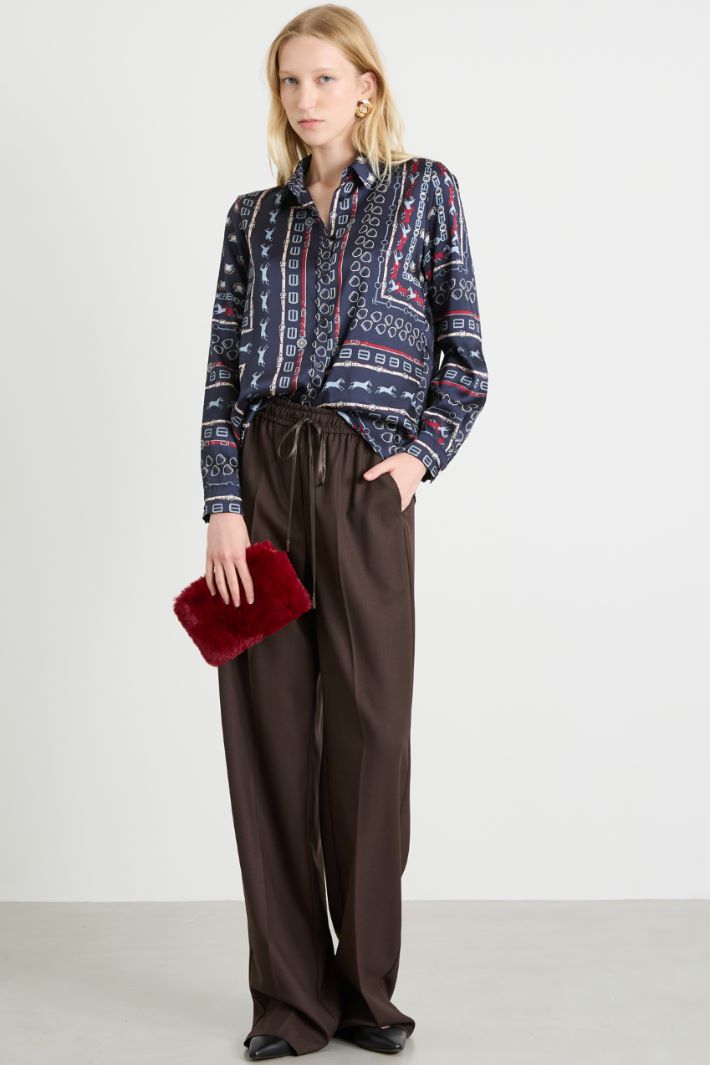 Camisa de sarga estampada