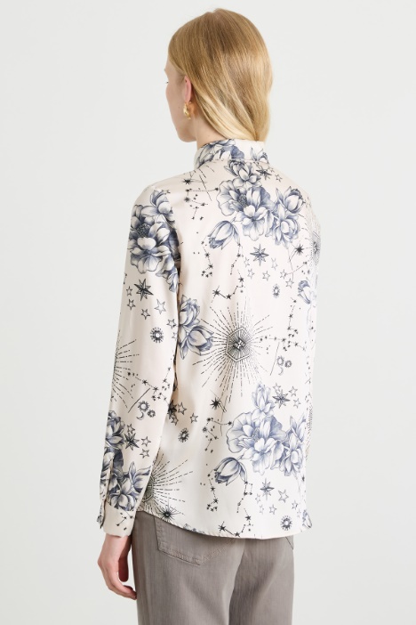 Camicia in twill a fantasia