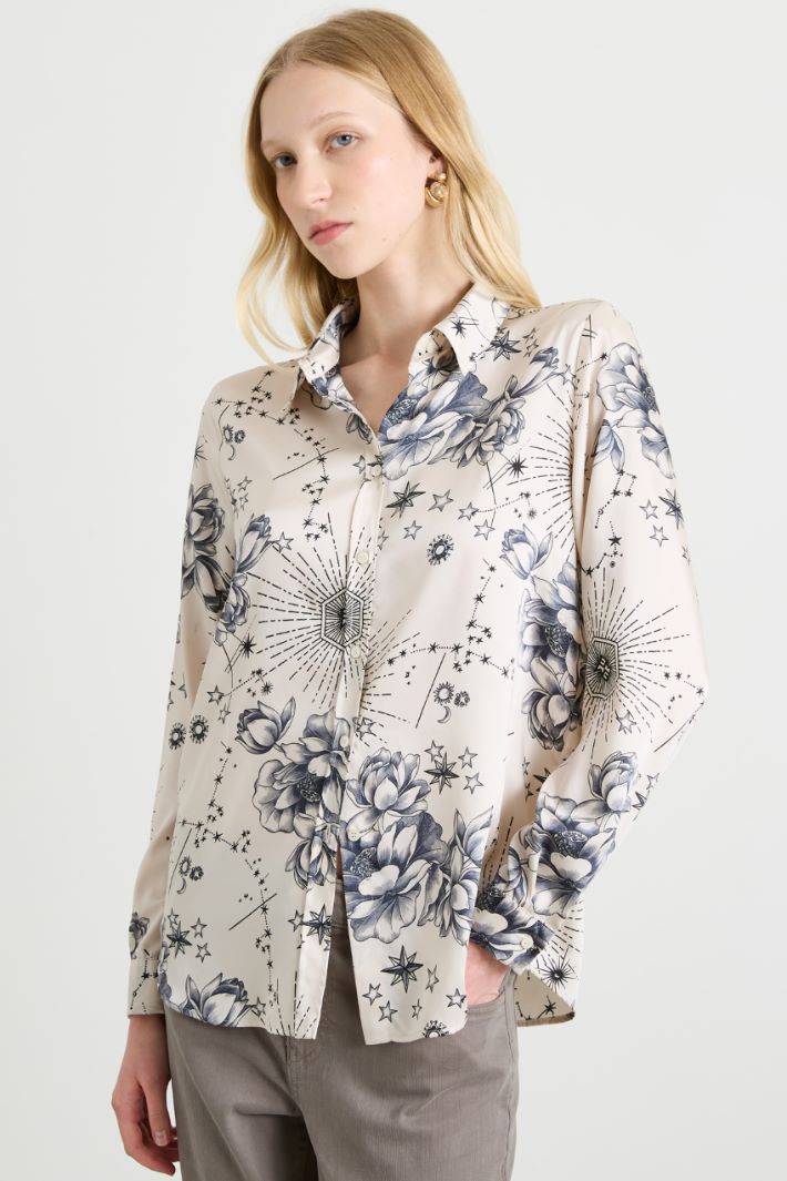 Camisa de sarga estampada