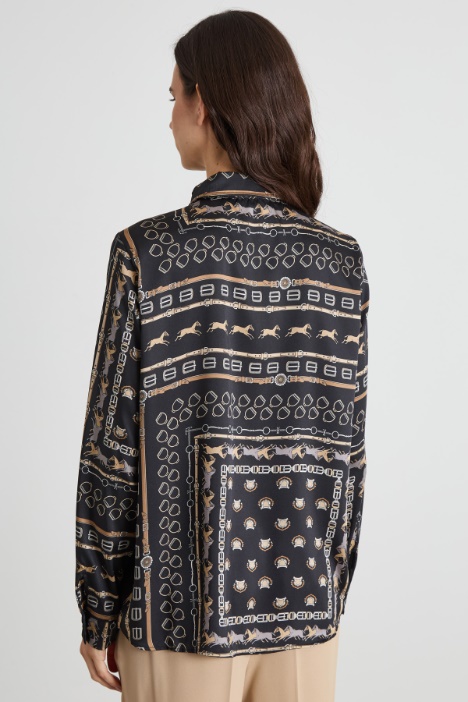 Camicia in twill a fantasia