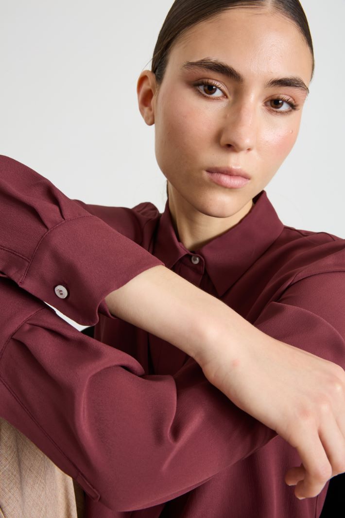 Silk shirt with flower Intrend - 4