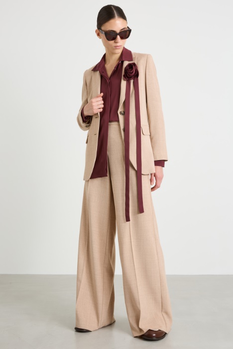 Silk shirt with flower Intrend