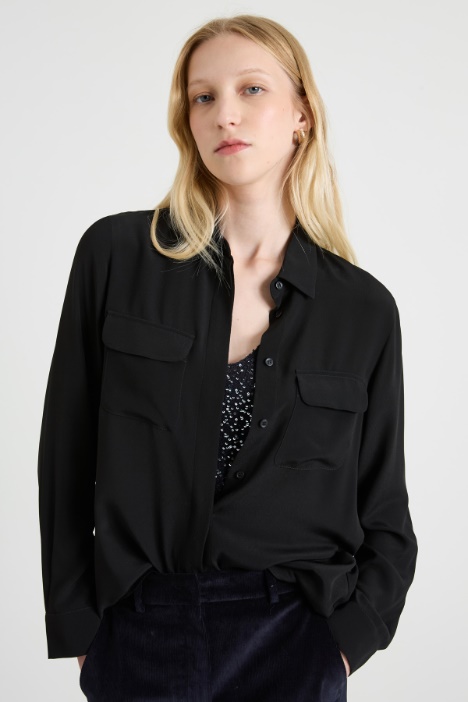 Crepe shirt with pockets Intrend