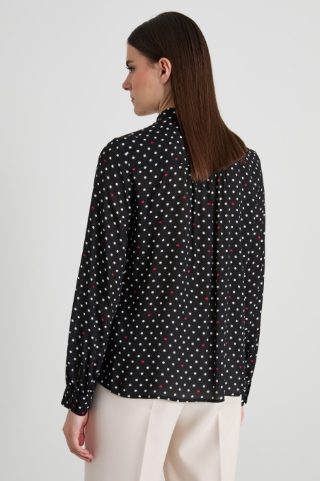 Camicia in crépe a fantasia