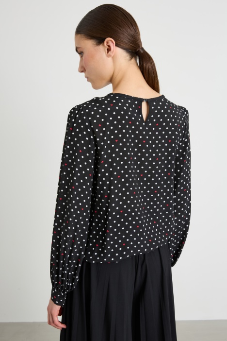 Blusa in crêpe