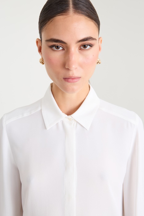 Camicia in misto seta