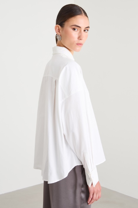 Camisa de popelina cuadrada