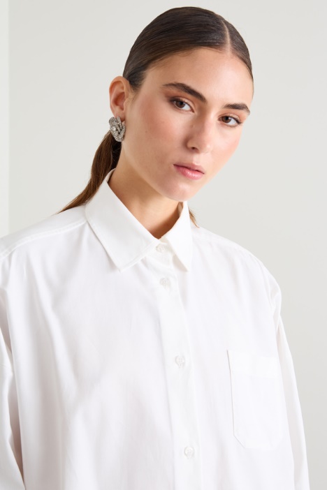 Camisa de popelina cuadrada