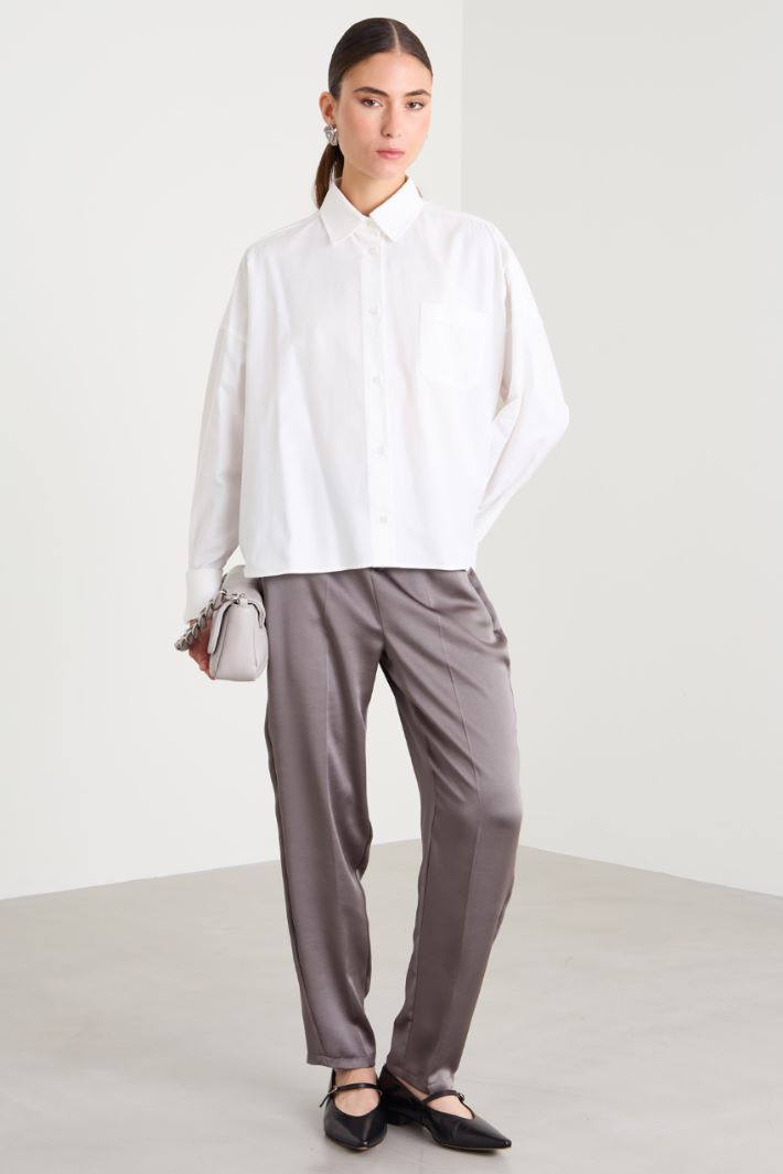 Camisa de popelina cuadrada