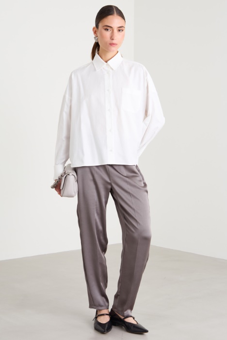 Boxy poplin shirt Intrend