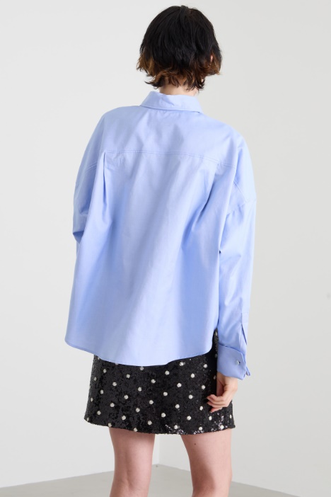 Camisa de popelina cuadrada