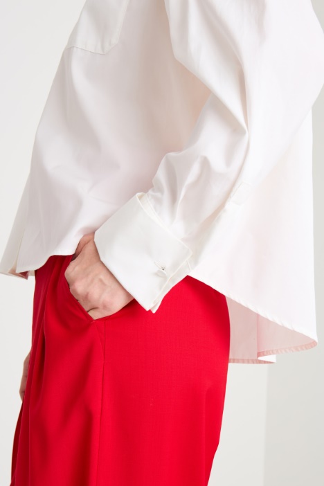 Camisa de popelina cuadrada