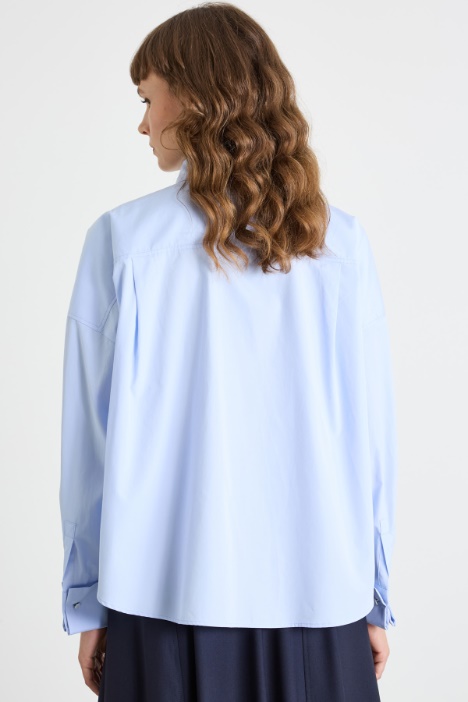 Camisa de popelina cuadrada