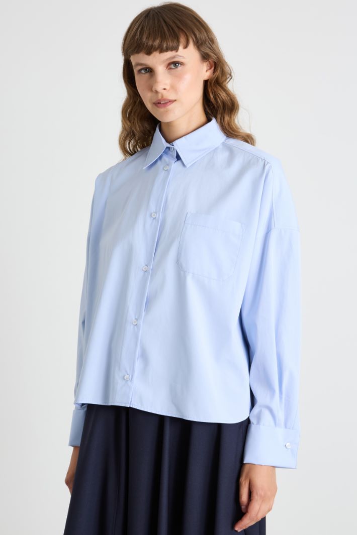 Boxy poplin shirt Intrend - 2