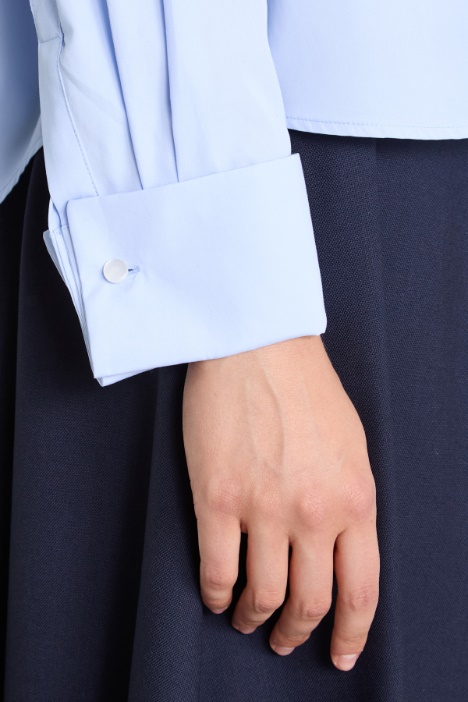 Camisa de popelina cuadrada