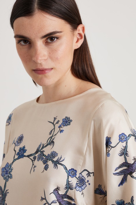 Blusa in twill di seta