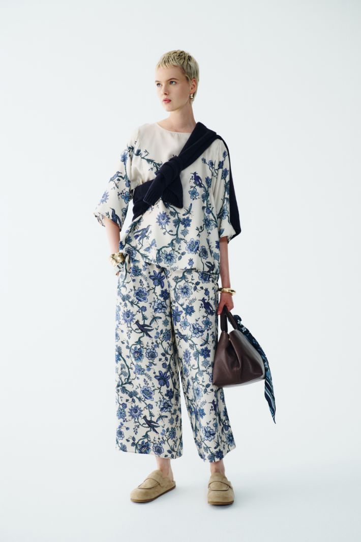 Silk twill blouse Intrend - 5